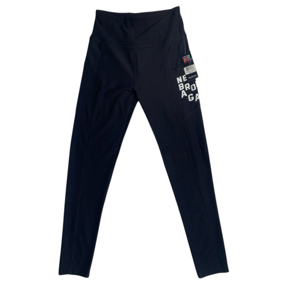 Black High-Waisted Leggings With pockets Sz S-M